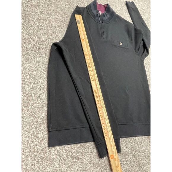 Ted baker quarter zip pullover sweater Mens sz 5 black long sleeve sweater - Picture 9 of 12